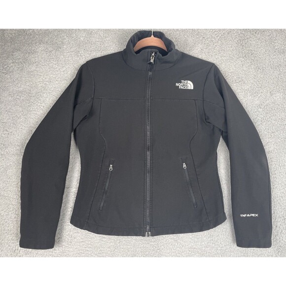 Vintage The North Face TNF Apex Soft Shell Jacket Womens XS Black Full Zip Y2K - Picture 1 of 7